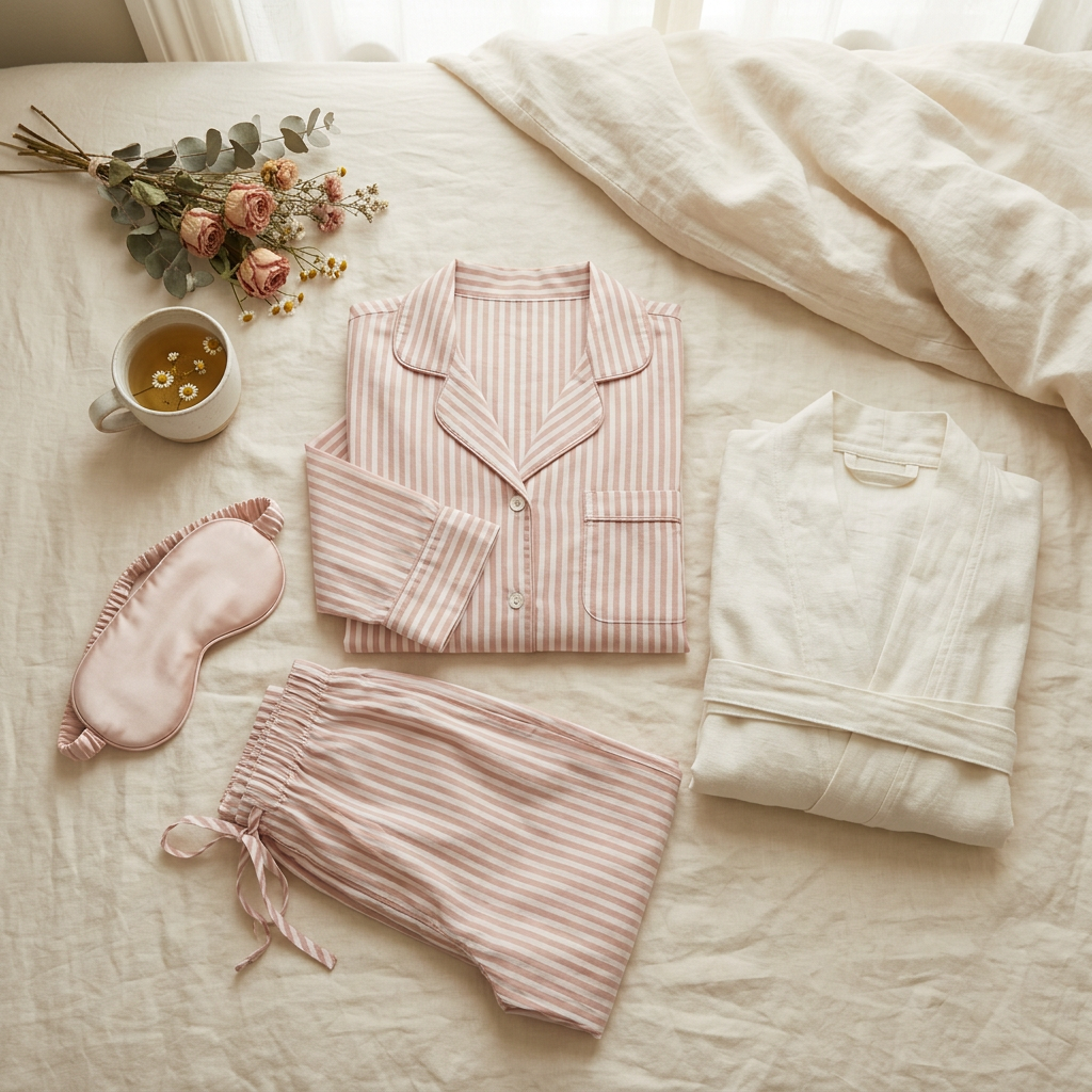Soft blush and cream sleepwear collection image