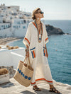 Elegant Plus Size Printed Long Large Hem Dress