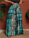 Plus-Size Printed Wide-Leg Pants