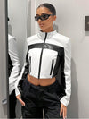 The Urban Graphic: Slim-Fit Contrast Zip Shell