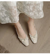 The Pearl Pump — Square Toe Block Heel
