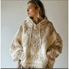 The Modern Sculptural Hoodie: 3D-Graphic Print in Neutral Beige