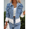 Lace-Trim Denim Jacket