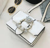 Diamond Lock PU Leather Shoulder Bag