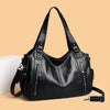 Retro Solid Color Simple Textured One-shoulder Bag Large Capacity Women bag
