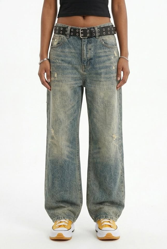 Vanguard Loose Straight-Leg High-Street Cowboybukser