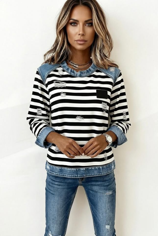 Edizione Nordic-Street: felpa raglan patchwork con texture a rilievo 3D
