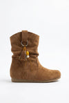 Vespera Heritage Suede Retro Mid-Calf Lace-Up Boots