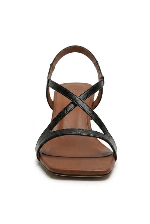 Amélie Cross-Strap Mid Wedge-sandaler med blokhæl
