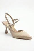 Enchanté Apricot Beige French-Style Pointed-Toe Slim Heels
