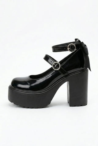 2025 Summer New Women's White High Heels Platform Mary Jane Shoes With Bow