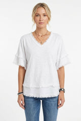 Pullover Aura essenziale con scollo a V e vestibilità comoda per tutti i giorni
