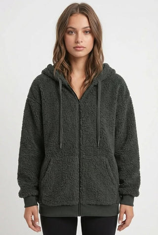 Autumn Winter Casual Long Solid Color Hoodie