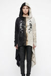 The Obsidian Relief Pullover: 3D-Textured Gothic Streetwear Statement