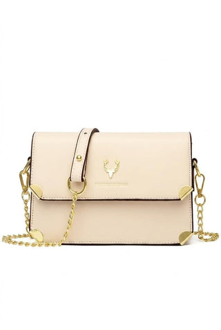 Fashion Color Contrast Deer Head Chain Crossbody Bag