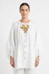 Aura Casual Loose Cotton-Linen Long-Sleeve Shirt