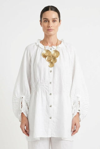Women's Casual Loose Cotton-Linen Long-Sleeve Shirt