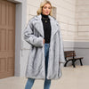 Womens Plush Faux Fur Fluffy Coat