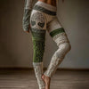 Womens 3D Digital-Print Sports Yoga Pants