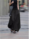 High-waist Flared Maxi Skirt