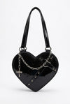 Vespera Iconic Heart-Shaped Quilted Crossbody Tote Bag