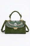 Vespera Luminous Hand-Set Crystal Retro Satchel Bag