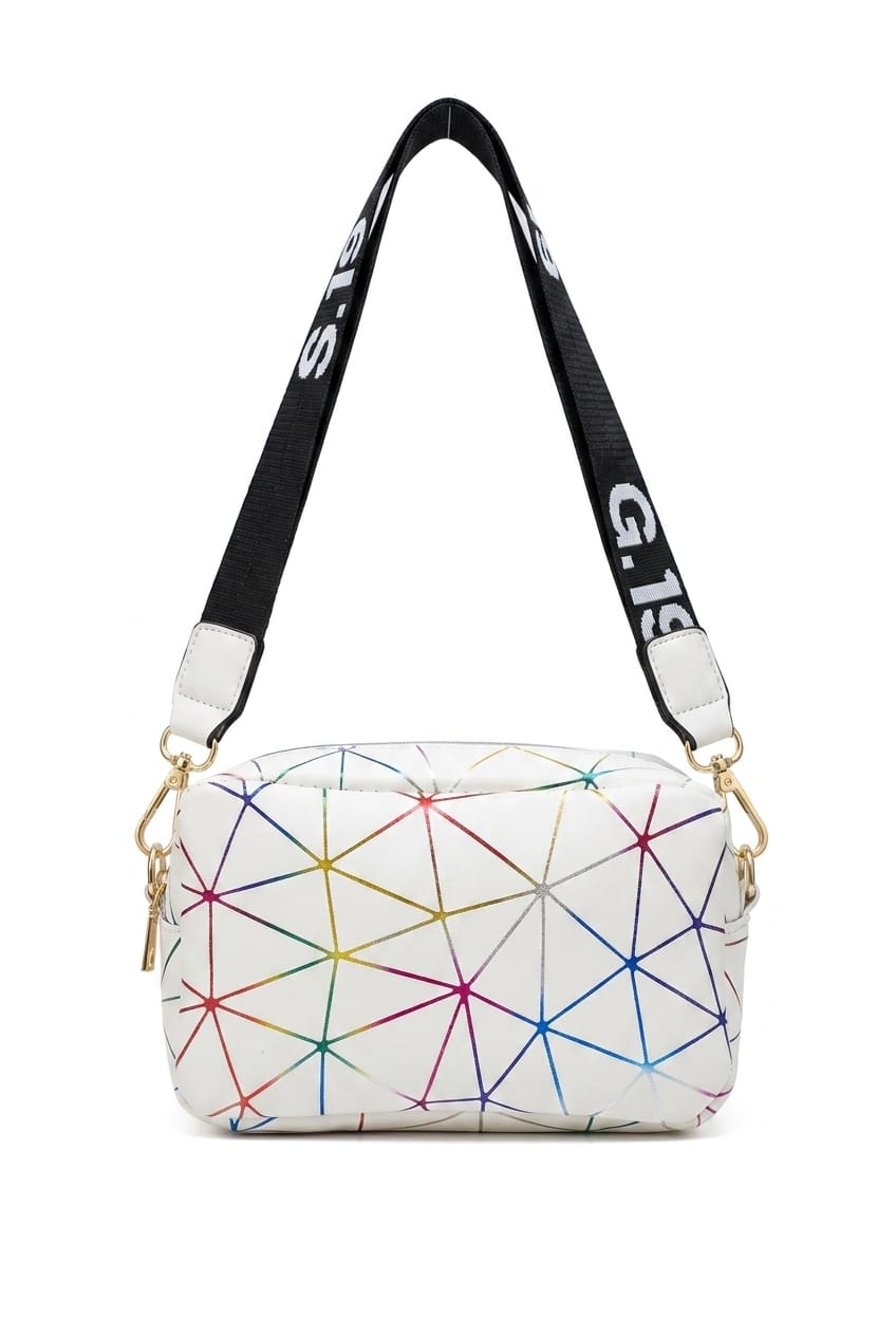 Borsa fotografica a tracolla Vespera Kinetic con cinghia grafica