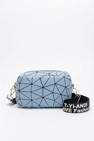 Radiating Geometric Print New Fashion Letter-Strap Camera Bag