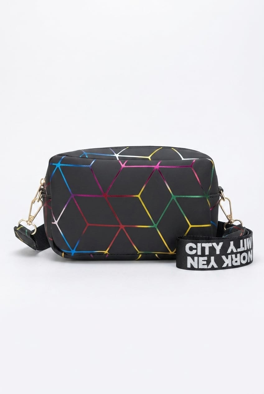 Borsa fotografica a tracolla Vespera Kinetic con cinghia grafica