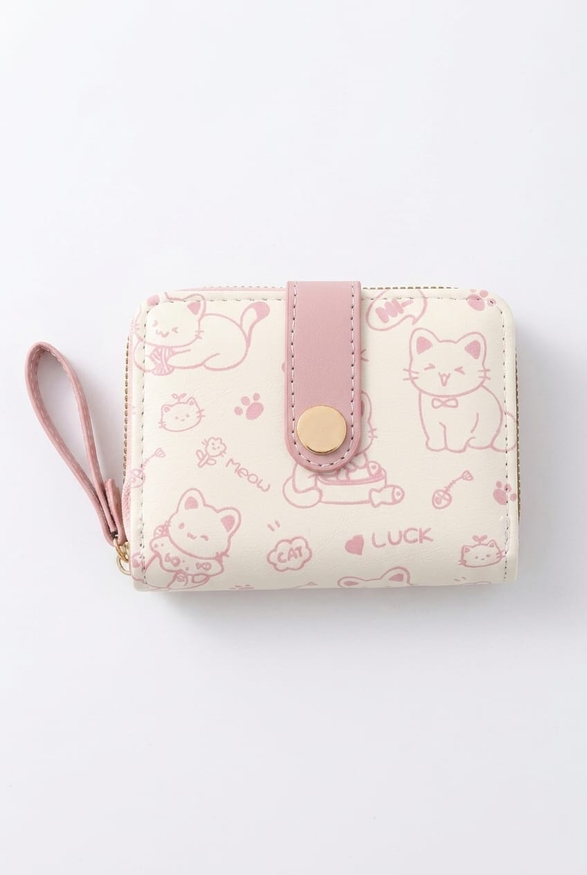 Clutch Vespera in stile giapponese fantasioso, color pastello con orsetto