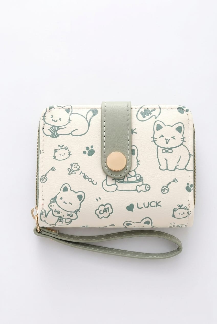 Clutch Vespera in stile giapponese fantasioso, color pastello con orsetto