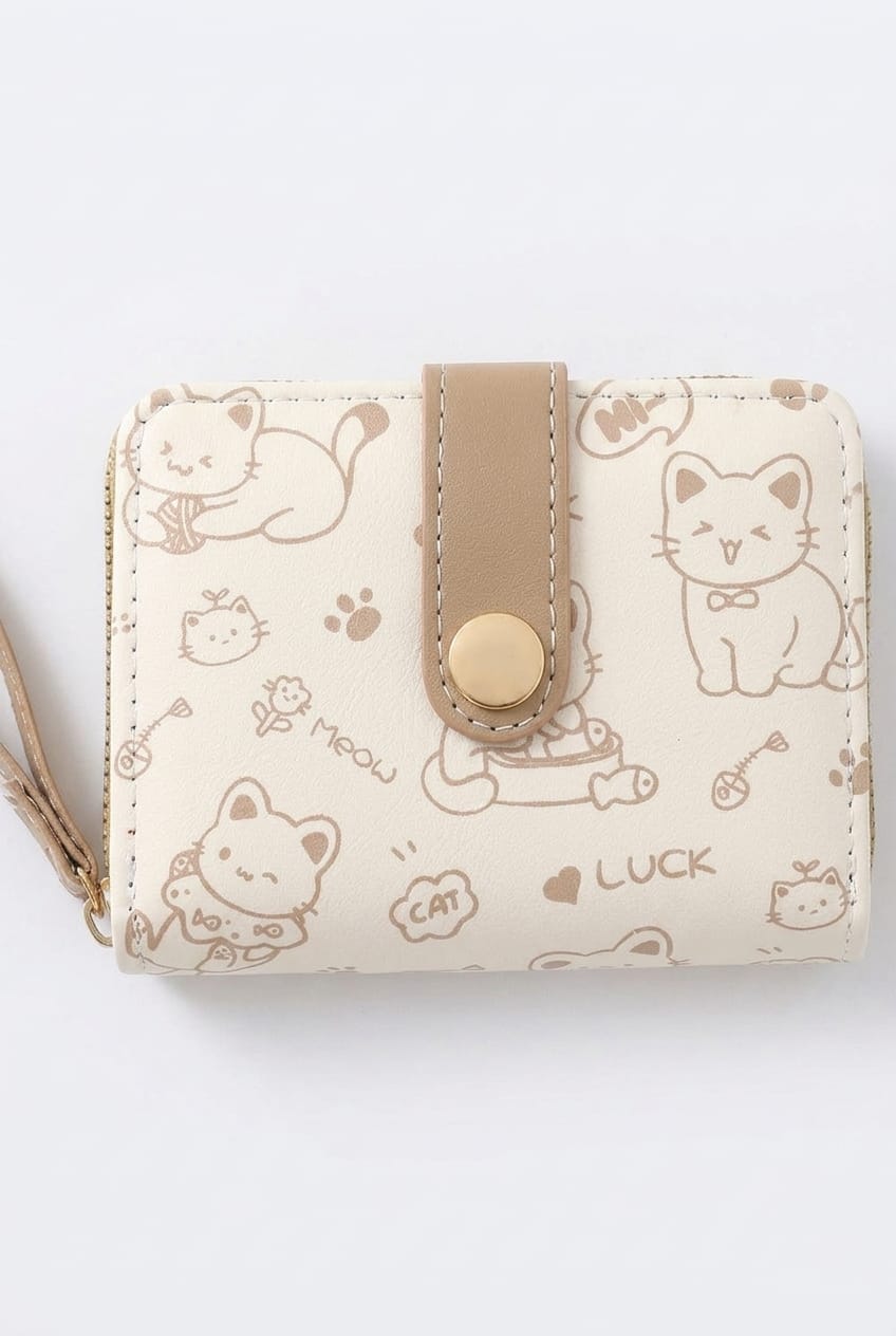 Clutch Vespera in stile giapponese fantasioso, color pastello con orsetto