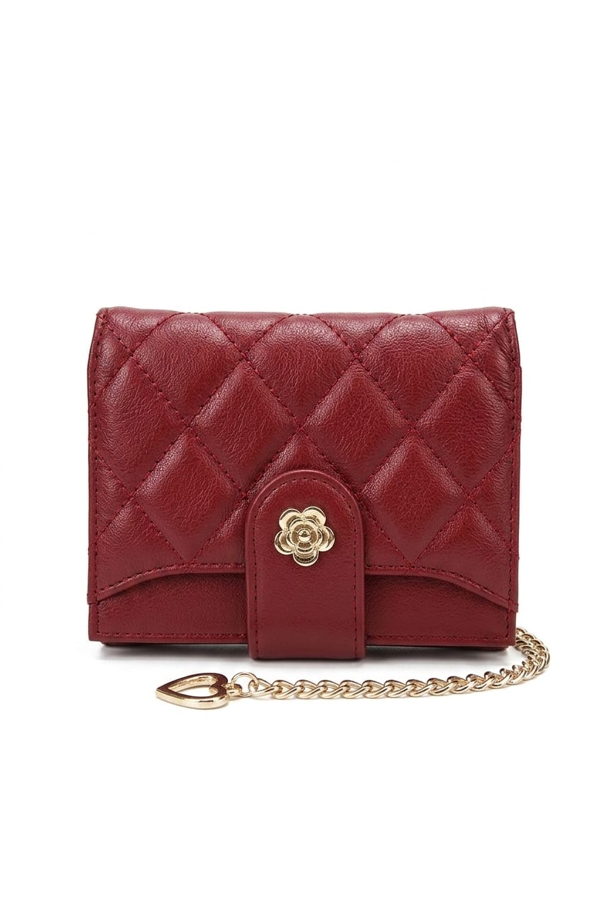Portafoglio bifold Vespera Heritage in vera pelle con stampa geometrica
