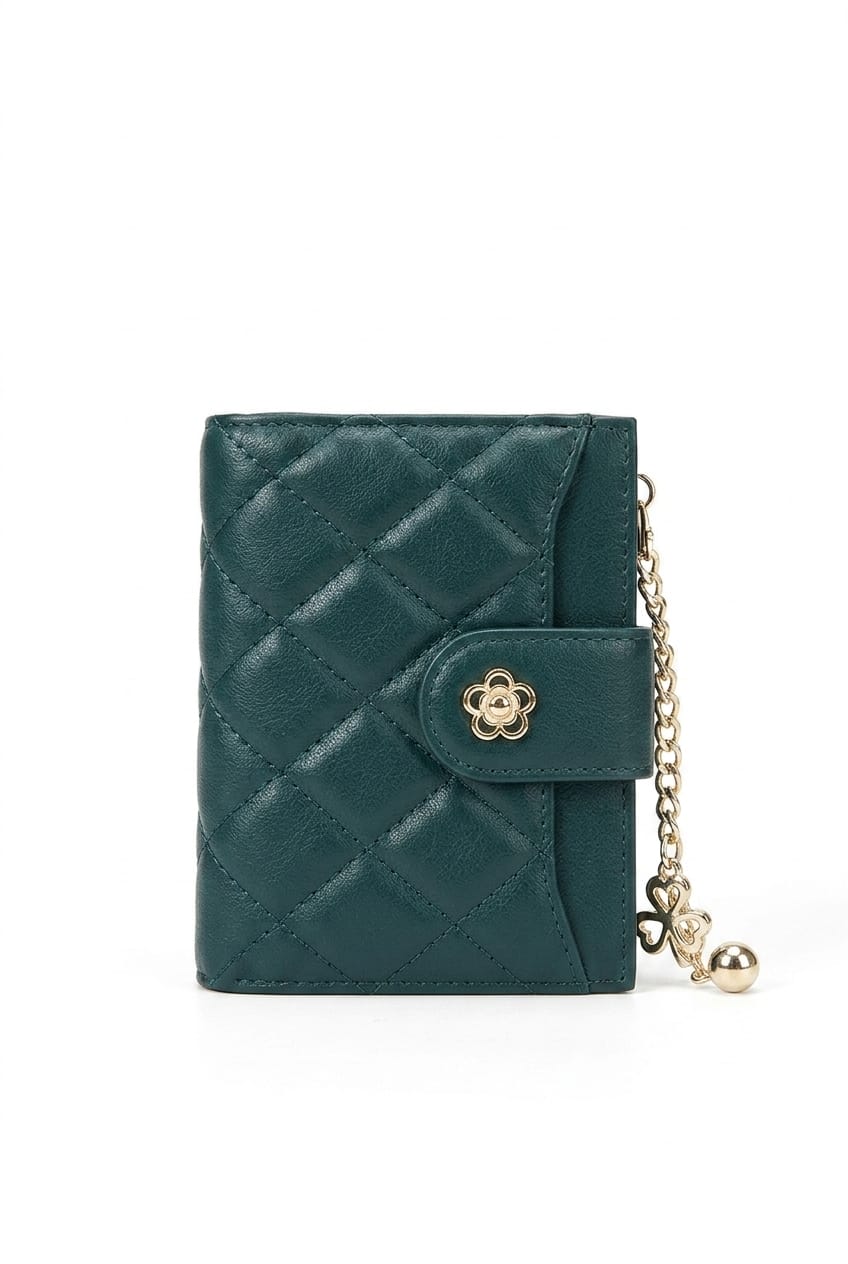 Portafoglio bifold Vespera Heritage in vera pelle con stampa geometrica