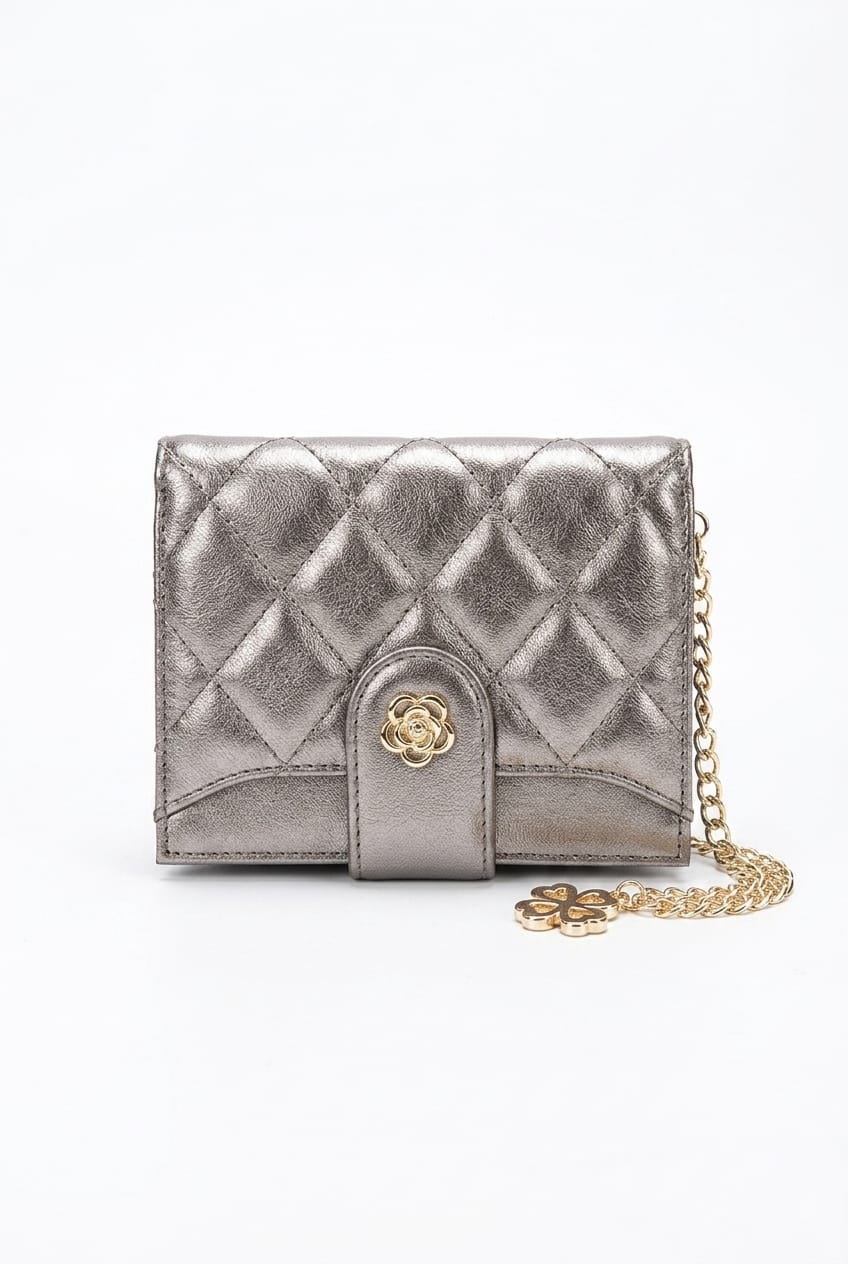 Portafoglio bifold Vespera Heritage in vera pelle con stampa geometrica
