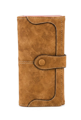 Stylish Matte Long Wallet For Women With Large Capacity