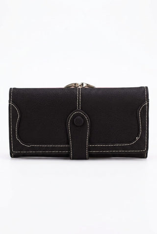 Stylish Matte Long Wallet For Women With Large Capacity