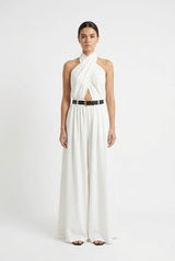 Bianca Halterneck Rygløs Jumpsuit med Brede Ben