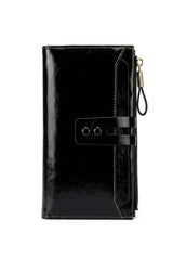 Cartera continental de cuero Heritage encerado con aceite de Vespera