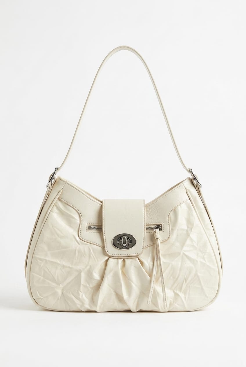 Borsa a spalla Vespera Metro Chic con struttura morbida e cascante