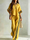 Short-sleeve Shirt And Loose-fitting Trousers Two-piece Set
