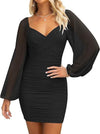 SpringSummer Atmospheric Long-Sleeve Dress