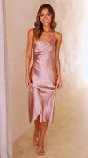 Amara Back Lace-Up Mid-Length A-Line Dress