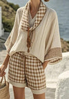 European And American Hot Digital Printing Top For Women Summer Loose Leisure Suit