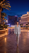 Glitter Jacket, Camisole & High Waist Pants Night Club Set