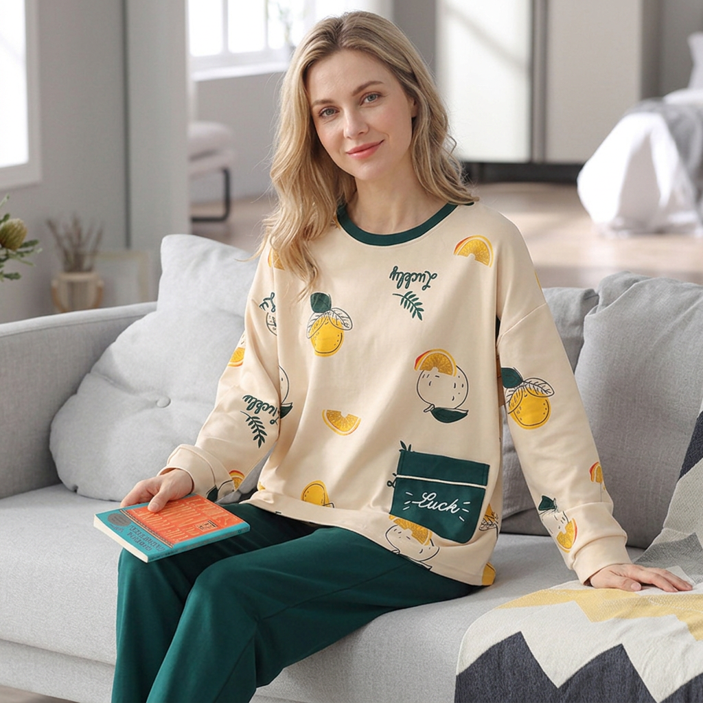 Green citrus pyjama set