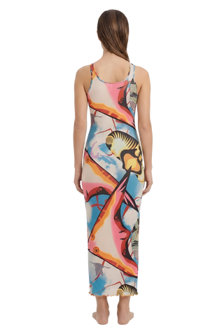 Image from Sexy  Back Sleeveless Fashion Print Dress - Copy