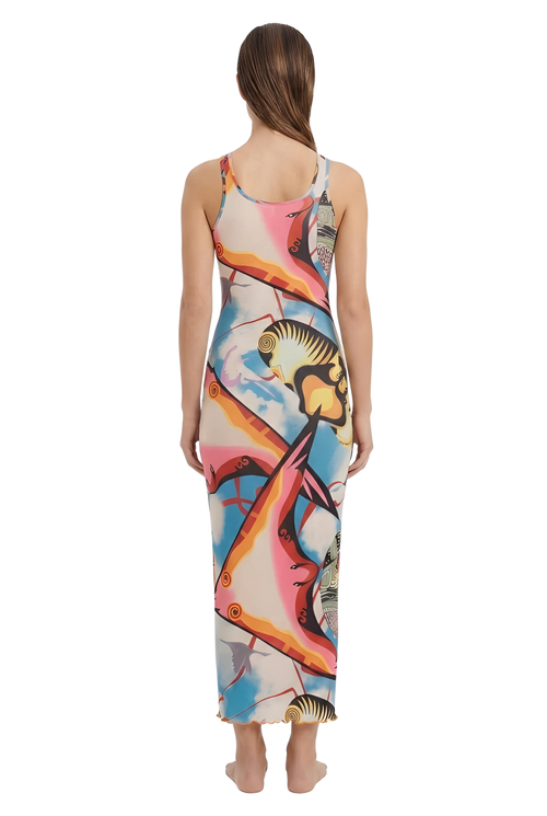 Image from Sexy  Back Sleeveless Fashion Print Dress - Copy