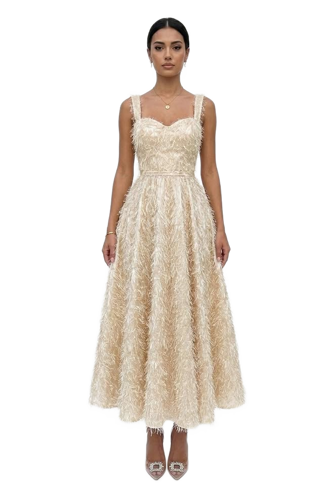 Image from Women's Sleeveless Tassel Dress - Copy