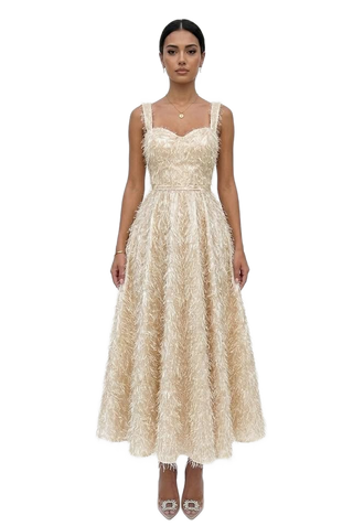Image from Women's Sleeveless Tassel Dress - Copy